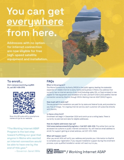 Maine Connectivity Authority Internet poster